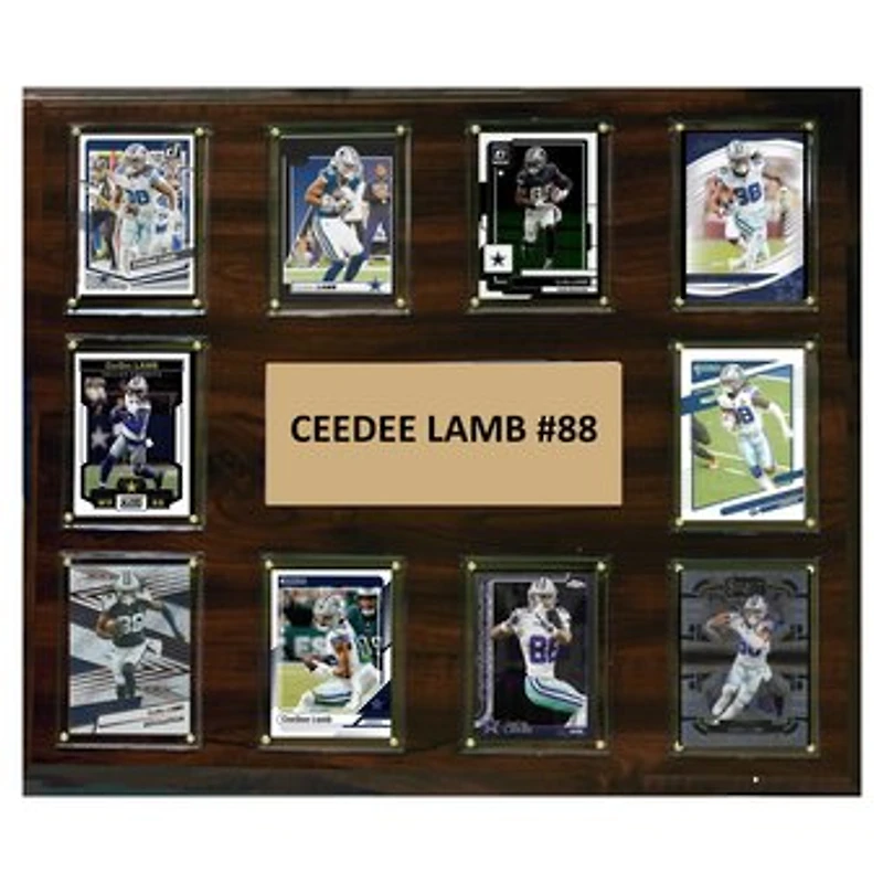 CeeDee Lamb Dallas Cowboys 15" x 18" Trading Card Plaque