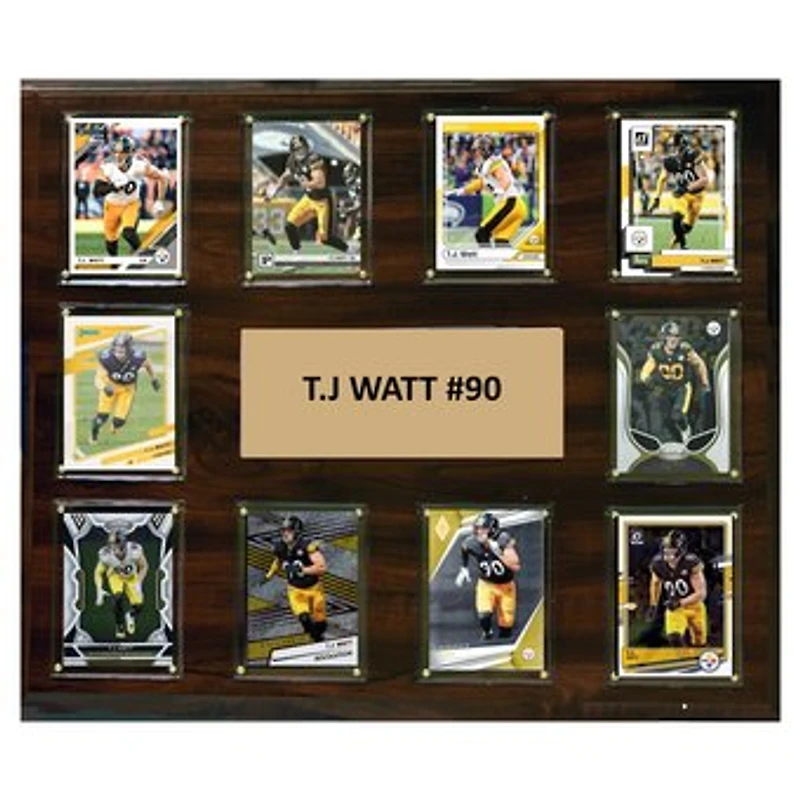 T.J. Watt Pittsburgh Steelers 15" x 18" Trading Card Plaque