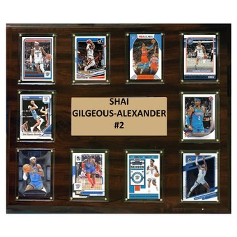 Shai Gilgeous-Alexander Oklahoma City Thunder 15" x 18" Trading Card Plaque