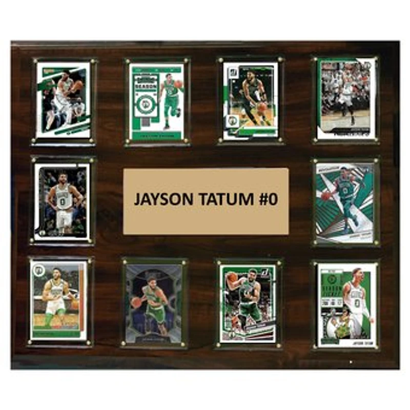 Jayson Tatum Boston Celtics 15" x 18" Trading Card Plaque
