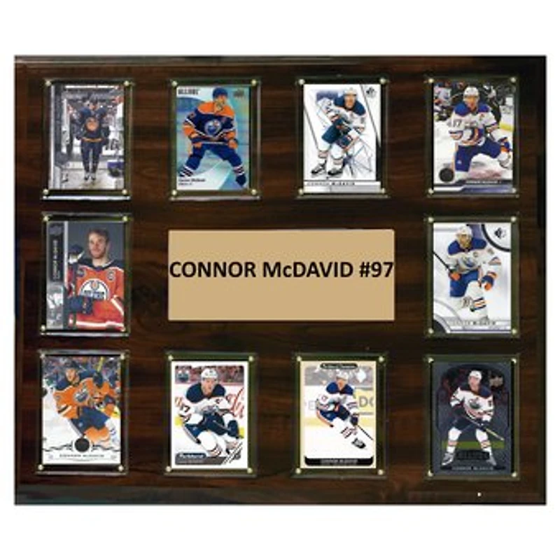 Connor McDavid Edmonton Oilers 15" x 18" Trading Card Plaque