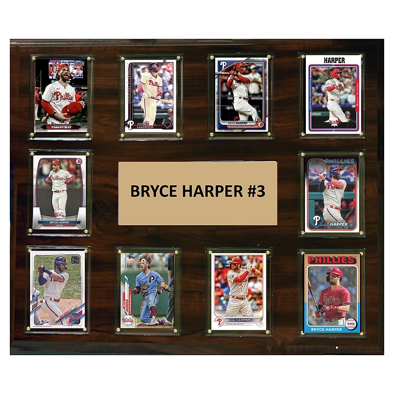Bryce Harper Philadelphia Phillies 15" x 18" Trading Card Plaque