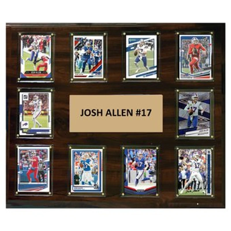 Josh Allen Buffalo Bills 15" x 18" Trading Card Plaque