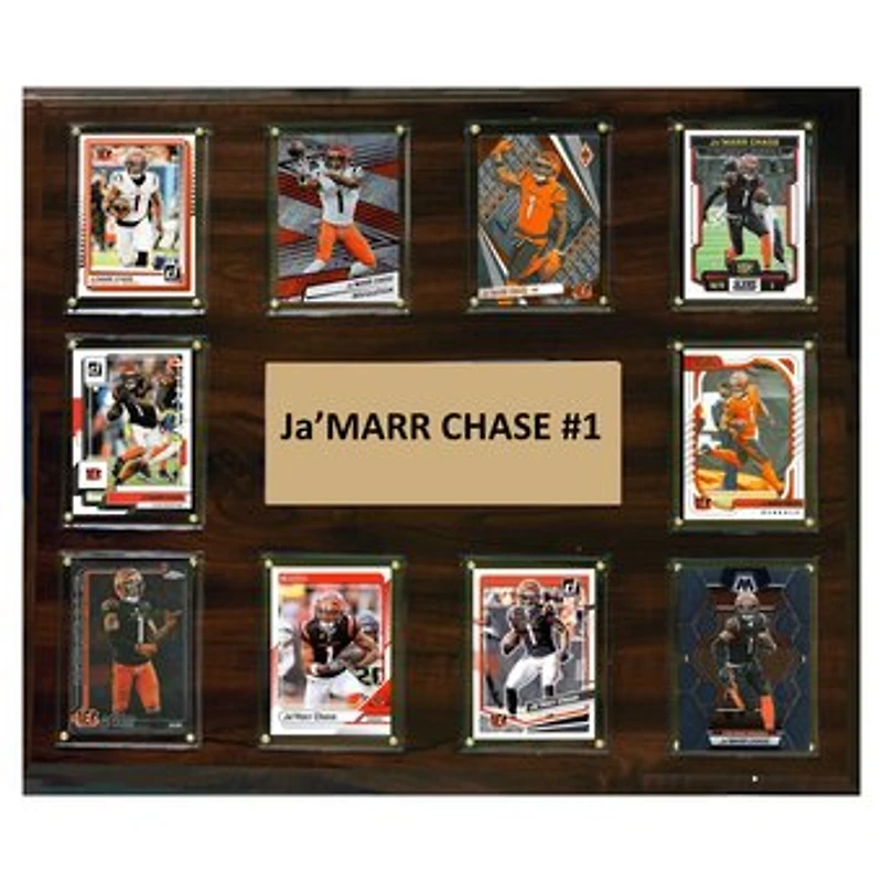 Ja'Marr Chase Cincinnati Bengals 15" x 18" Trading Card Plaque