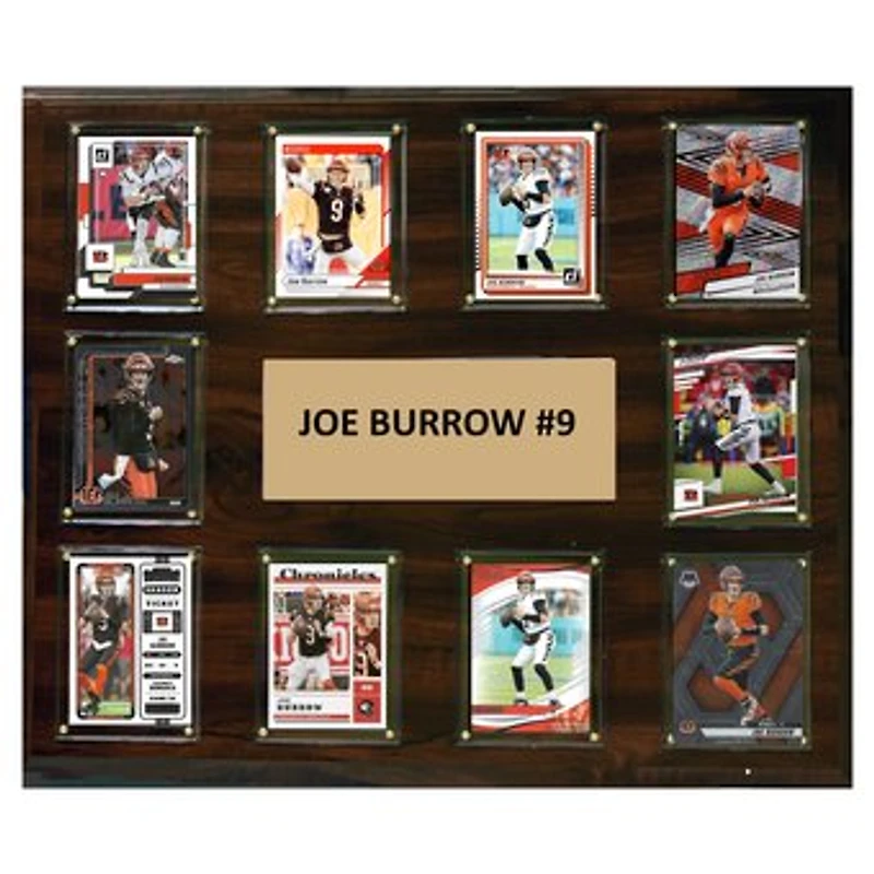 Joe Burrow Cincinnati Bengals 15" x 18" Trading Card Plaque