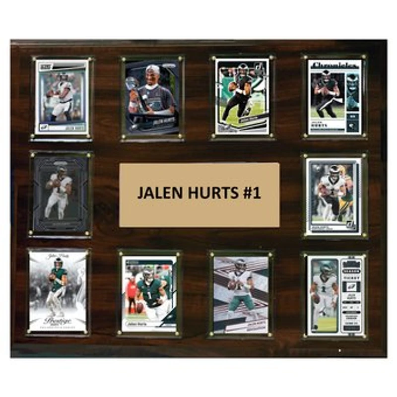 Jalen Hurts Philadelphia Eagles 15" x 18" Trading Card Plaque