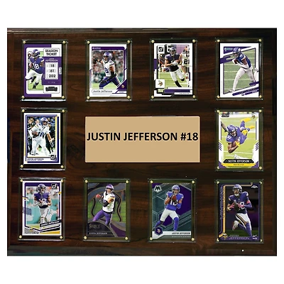 Justin Jefferson Minnesota Vikings 15" x 18" Trading Card Plaque