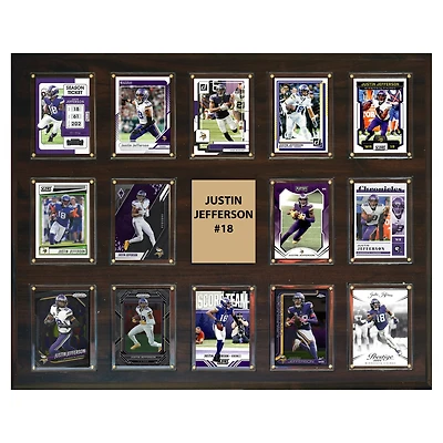 Justin Jefferson Minnesota Vikings 16" x 20" Trading Card Plaque