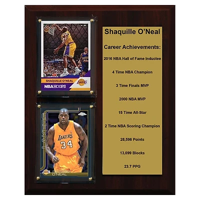 Shaquille O'Neal Los Angeles Lakers 8" x 10" Trading Card Plaque