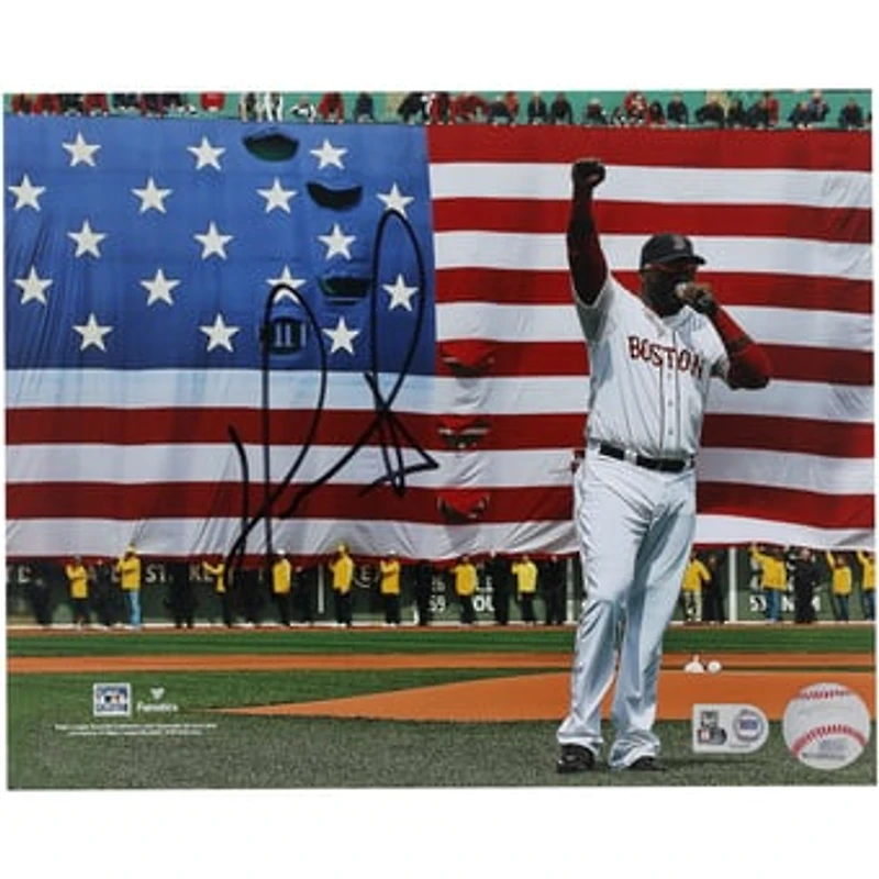 David Ortiz Boston Red Sox Autographed 8" x 10" Boston Strong Speech Photograph