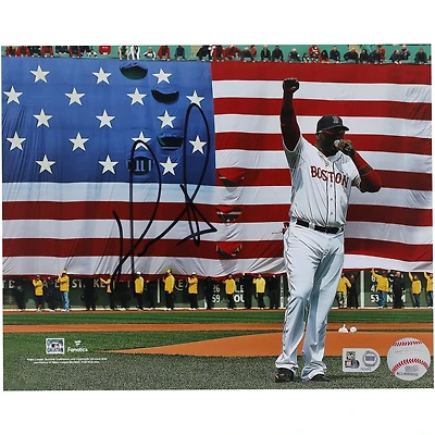 David Ortiz Boston Red Sox Autographed 8" x 10" Boston Strong Speech Photograph