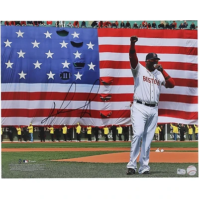 David Ortiz Boston Red Sox Autographed 16" x 20" Boston Strong Speech Photograph