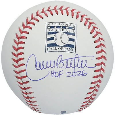 Carlos Beltran New York Mets Autographed Hall of Fame Logo Baseball with "HOF 2026" Inscription