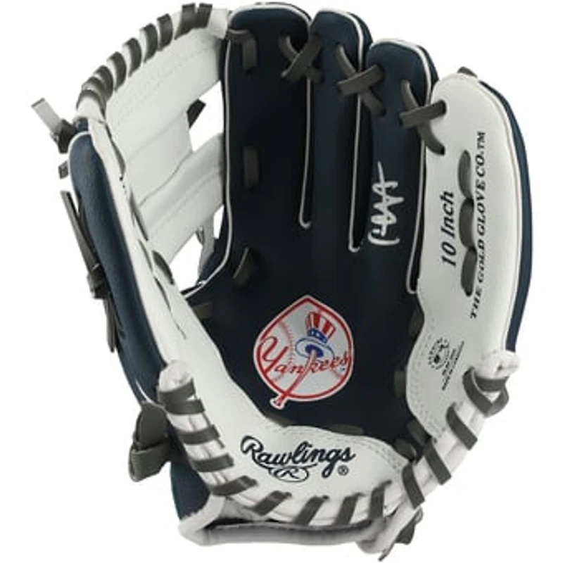 CC Sabathia New York Yankees Autographed Rawlings 10" Collectible Team Logo Glove