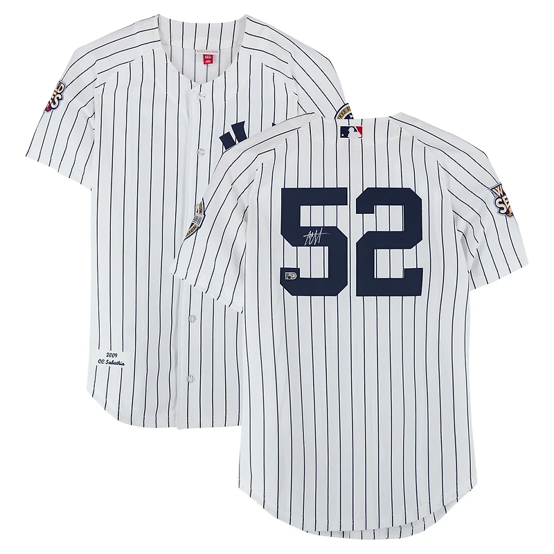 CC Sabathia New York Yankees Autographed White Mitchell and Ness 2009 World Series Authentic Jersey