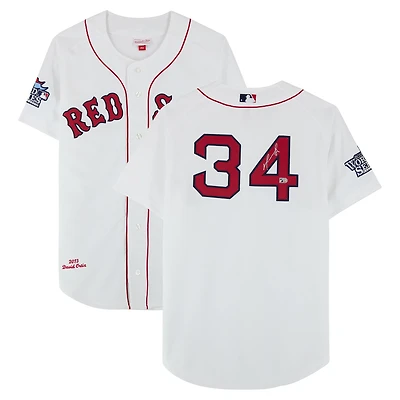 David Ortiz Boston Red Sox Autographed White Mitchell & Ness 2013 Authentic Jersey