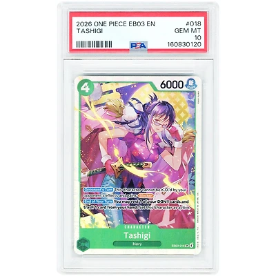 Tashigi 2026 One Piece Heroine's Edition Secret Rare #EB03-018 PSA Authenticated 10 Card
