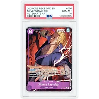 Silvers Rayleigh 2025 One Piece Carrying On His Will Alternate Art Secret Rare #OP13-066 PSA Authenticated 10 Card