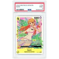 Nami 2024 One Piece Two Legends Super Rare #OP08-106 PSA Authenticated 9 Card