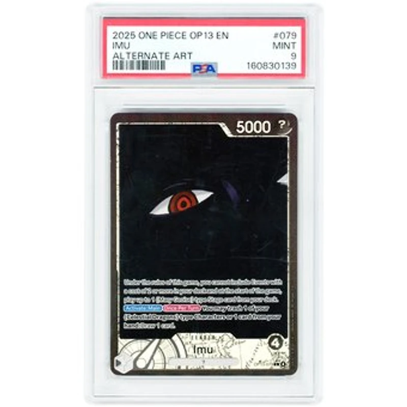 Imu 2025 One Piece Carrying On His Will Alternate Art Leader #OP13-079 PSA Authenticated 9 Card