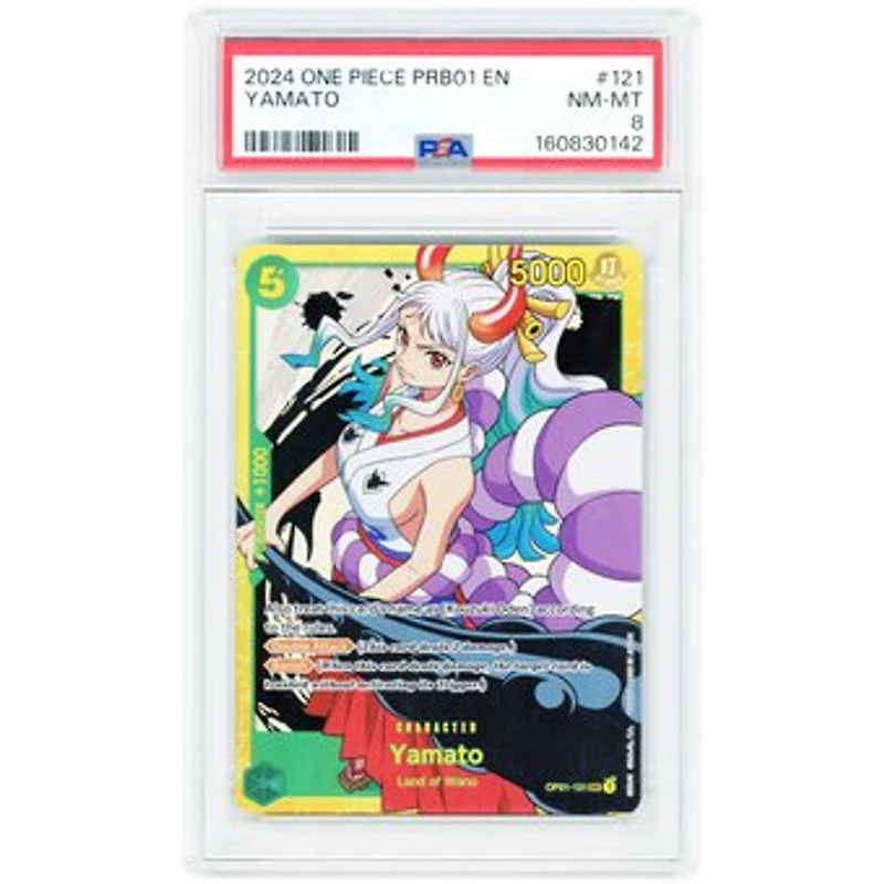 Yamato 2024 One Piece Romance Dawn Secret Rare #OP01-121 PSA Authenticated 8 Card