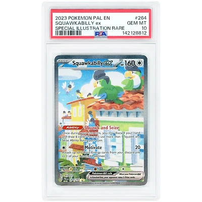Squawkabilly EX 2023 Pokemon Paldea Evolved Special Illustration Rare #264 PSA Authenticated 10 Card