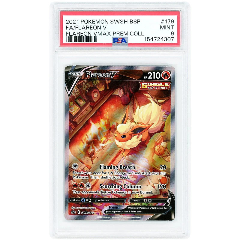 Flareon V 2021 Pokemon Flareon VMAX Premium Collection Promo #179 PSA Authenticated 9 Card