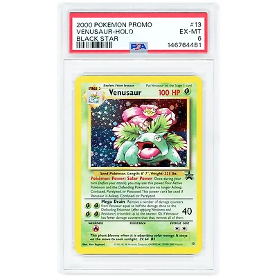 Venusaur 2000 Pokemon Promo Black Star #13 PSA Authenticated 6 Card