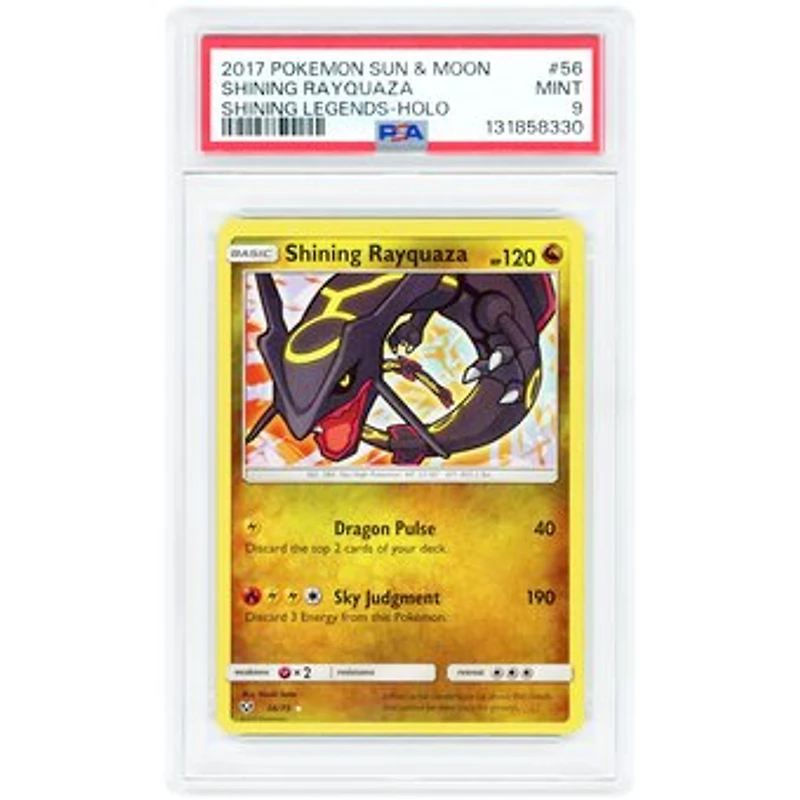 Shining Rayquaza 2017 Pokemon Shining Legends Shiny Holo Rare #56 PSA Authenticated 9 Card