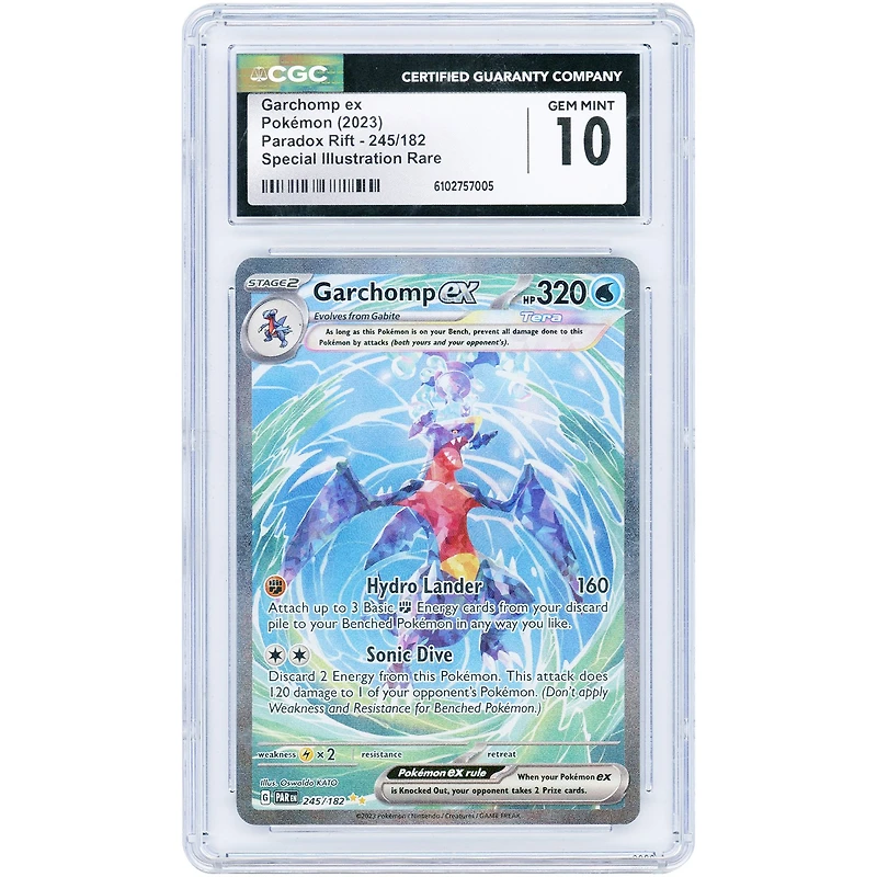 Garchomp ex 2023 Pokemon Paradox Rift Special Illustration Rare #245 CGC Authenticated 10 Card