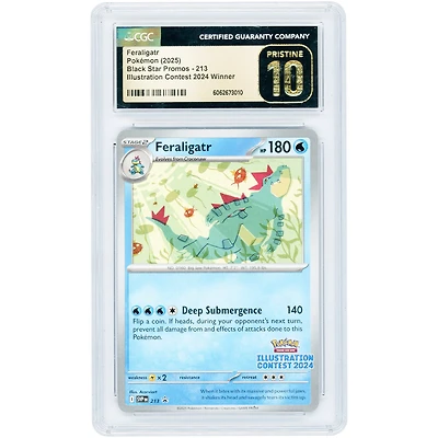 Feraligatr 2025 Pokemon Scarlet & Violet Promo Illustration Contest '24 #213 CGC Authenticated Pristine 10 Card