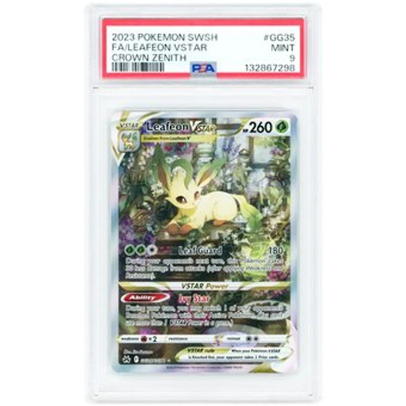 Leafeon VSTAR 2023 Pokemon Crown Zenith Galarian Gallery Ultra Rare #GG35 PSA Authenticated 9 Card