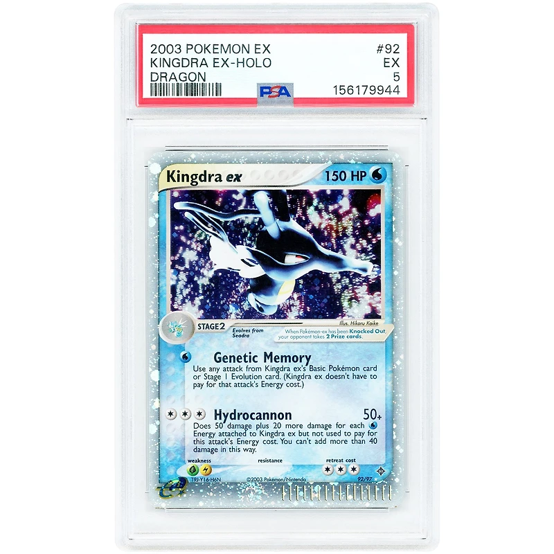 Kingdra ex 2003 Pokemon EX Dragon Ultra Rare #92 PSA Authenticated 5 Card