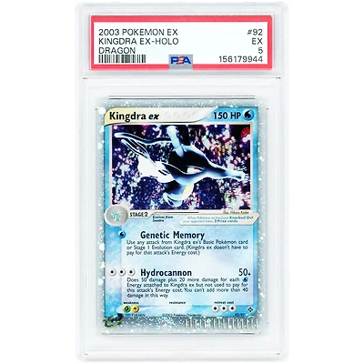 Kingdra ex 2003 Pokemon EX Dragon Ultra Rare #92 PSA Authenticated 5 Card