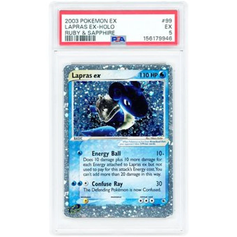 Lapras ex 2003 Pokemon EX Ruby & Sapphire Ultra Rare #99 PSA Authenticated 5 Card