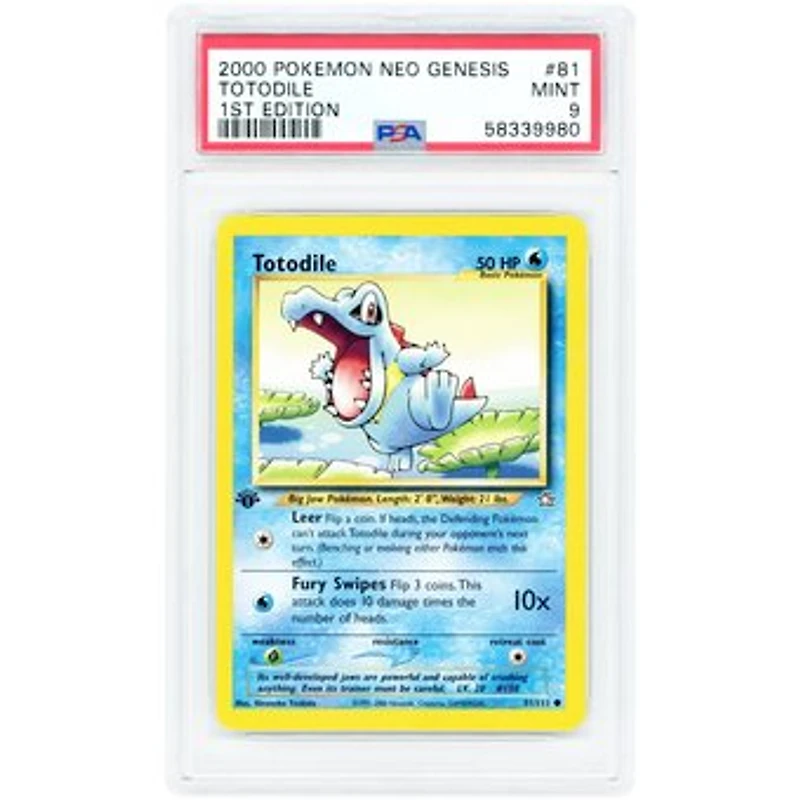 Totodile 2000 Pokemon Neo Genesis Common #81 PSA Authenticated 9 Card
