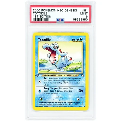 Totodile 2000 Pokemon Neo Genesis Common #81 PSA Authenticated 9 Card