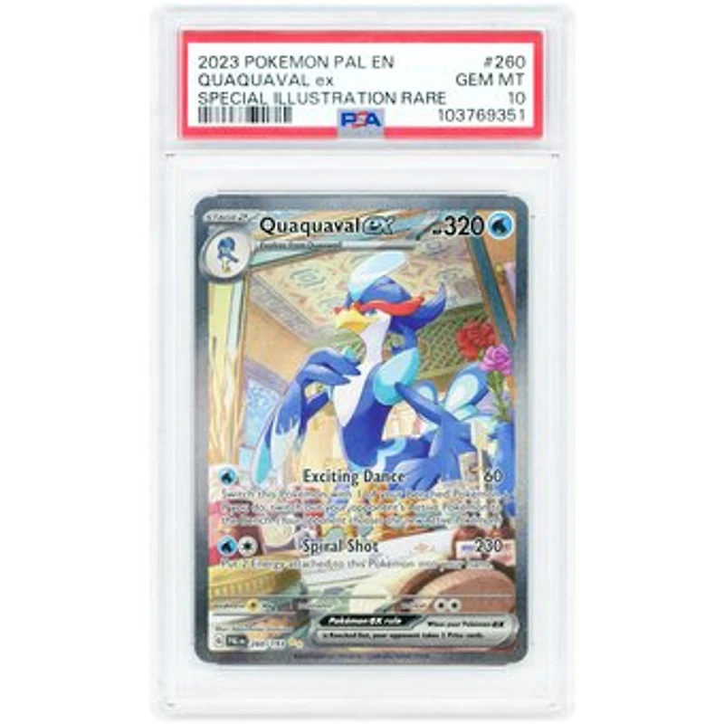 Quaquaval ex 2023 Pokemon Paldea Evolved Special Illustration Rare #260 PSA Authenticated 10 Card
