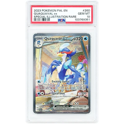 Quaquaval ex 2023 Pokemon Paldea Evolved Special Illustration Rare #260 PSA Authenticated 10 Card