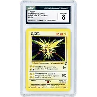 Zapdos 2000 Pokemon Base Set 2 Holo Rare #20 CGC Authenticated 8 Card