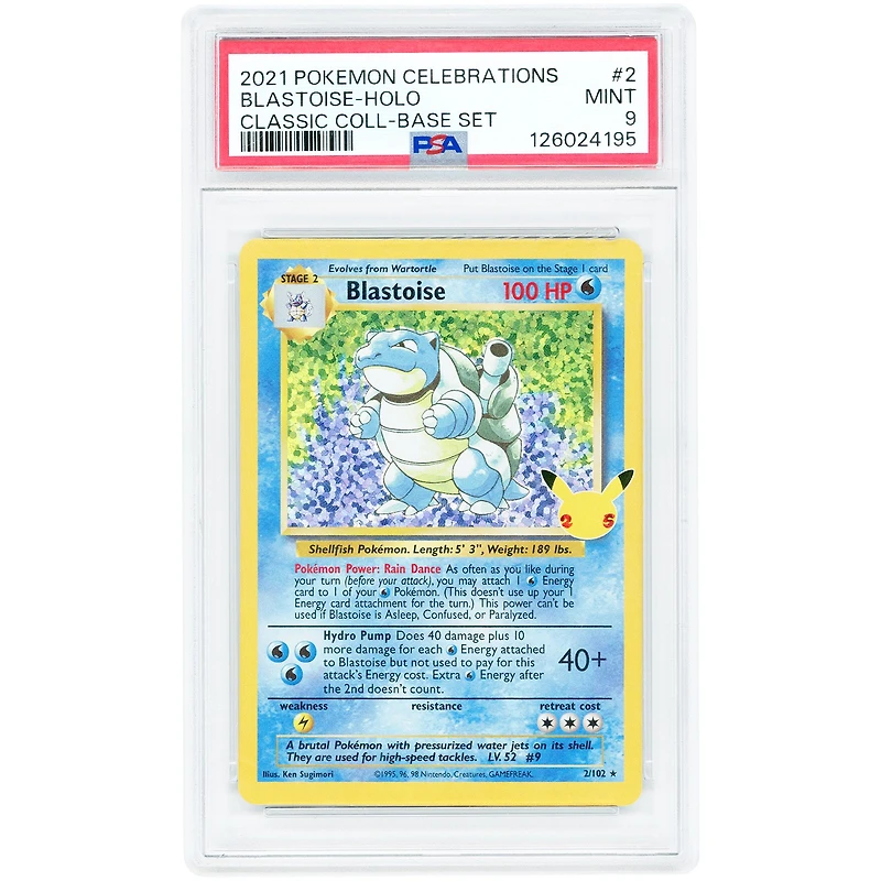 Blastoise 2021 Pokemon Celebrations Classic Collection #2 PSA Authenticated Card