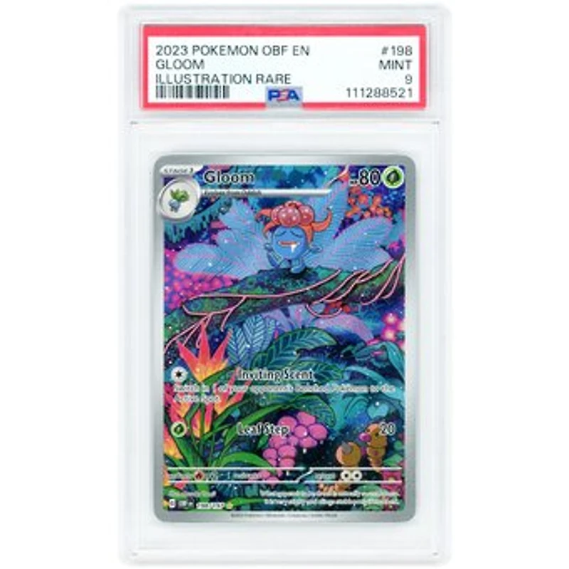 Gloom 2023 Pokemon Obsidian Flames Illustration Rare #198 PSA Authenticated 9 Card