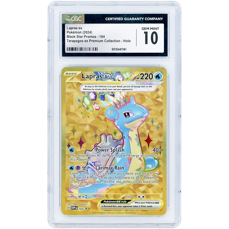 Lapras ex 2024 Pokemon Scarlet & Violet Promo #164 CGC Authenticated 10 Card