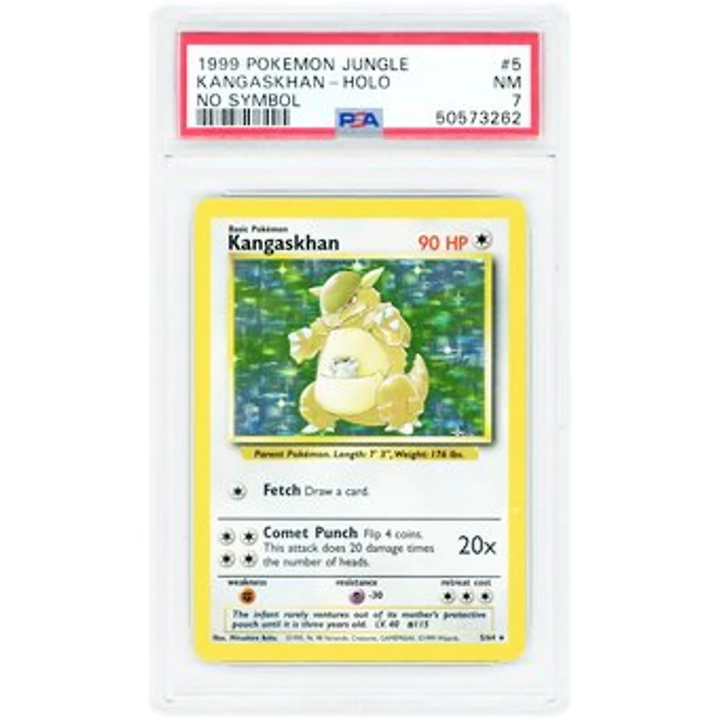 Kangaskhan 1999 Pokemon Jungle Holo Rare #5 PSA Authenticated 7 Card