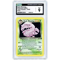 Dark Weezing 2000 Pokemon Team Rocket Holo Rare #14 CGC Authenticated 9 Card