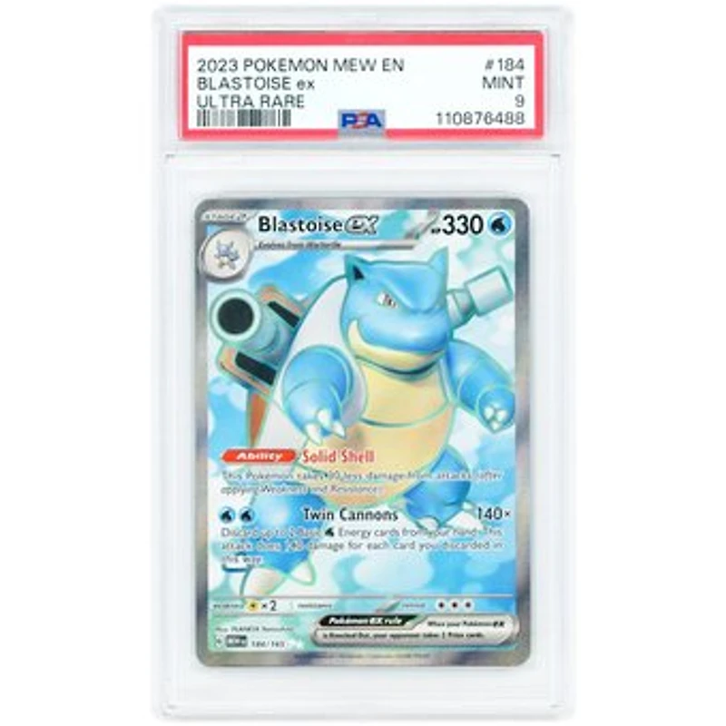 Blastoise ex 2023 Pokemon 151 Ultra Rare #184 PSA Authenticated 9 Card