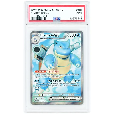 Blastoise ex 2023 Pokemon 151 Ultra Rare #184 PSA Authenticated 9 Card