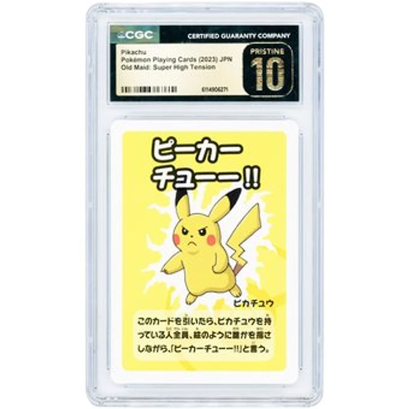Pikachu 2023 Pokemon Old Maid Super High Tension Japanese #NNO CGC Authenticated Pristine 10 Card