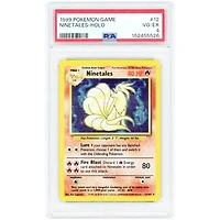 Ninetales 1999 Pokemon Base Set Unlimited Holo Rare #12 PSA Authenticated 4 Card