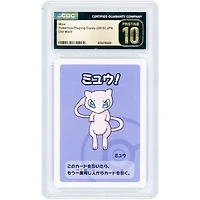 Mew 2019 Pokemon Old Maid Japanese #NNO CGC Authenticated Pristine 10 Card